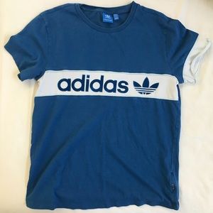 Blue adidas logo t shirt